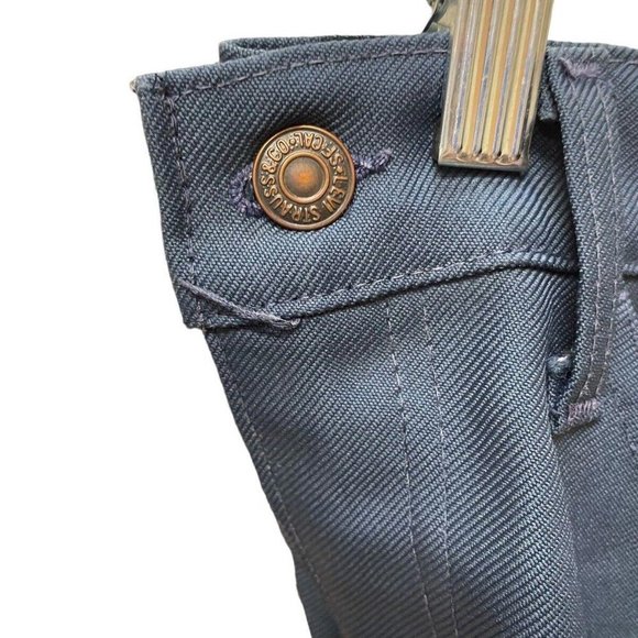 Vintage Levis 10517 Blue Polyester Dacron Stay Press Pants 32 /33 - Picture 4 of 7